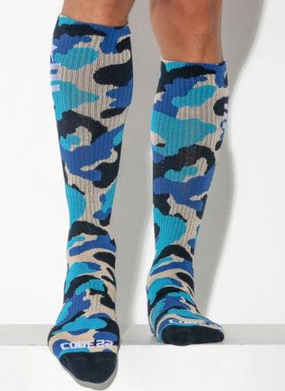 CODE 22 Military Socks Camo Navy Blue One Size
