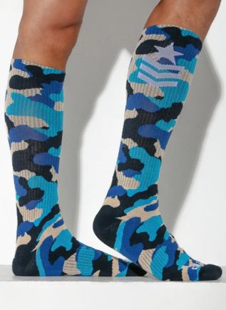 CODE 22 Military Socks Camo Navy Blue One Size