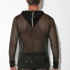 CODE 22 Openwork Jacquard Hoody Black Extra large