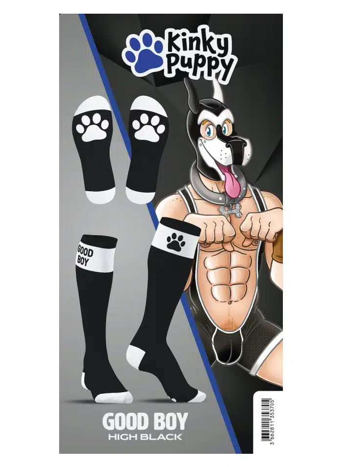 Kinky Puppy GOOD BOY High Socks Black