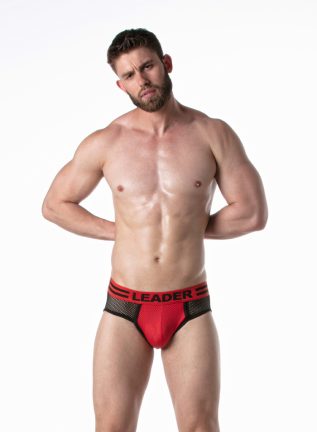 Leader Loaded Brief Red Small