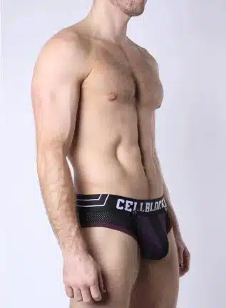 Cellblock 13 Take Down Zipper Brief Purple Small