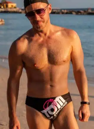 Tom of Finland "Black" Swim Brief Small