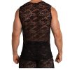 Gigo Fetish Lace Tank Top Rosals Black