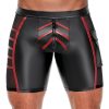 NEK Men's Black and Red Bike Short