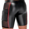 NEK Men's Black and Red Bike Short