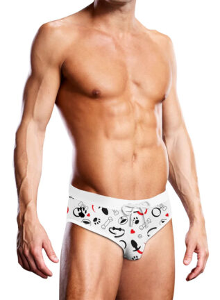 Prowler Swim Trunk Pup Print White