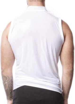 Alexander Cobb Mesh Sleeveless Zipper Jacket White