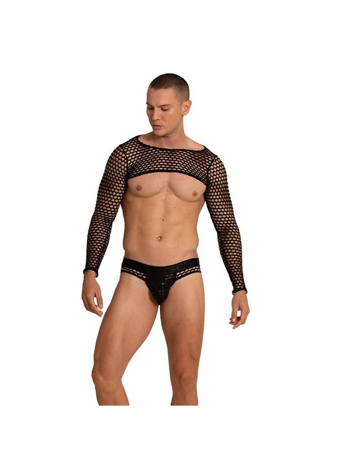 Gigo Fetish Hole Shoulder Harness Black