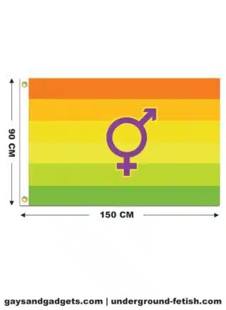 Hermaphrodite Pride Flag Printed 90 x 150 cm
