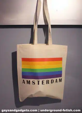 Horizontal Rainbow Amsterdam Canvas Tote