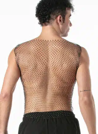 Leader Mesh Party Tank Top Black