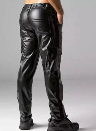 Locker Gear Leatherette Cargo Pants Black