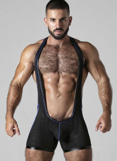 Locker Gear Mesh Singlet Blue
