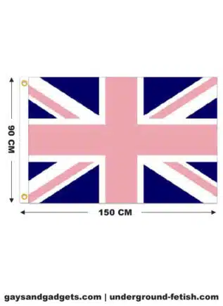 Pink Union Jack Flag Printed 90 x 150 cm