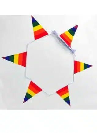 Rainbow Bunting with Triangle Flags