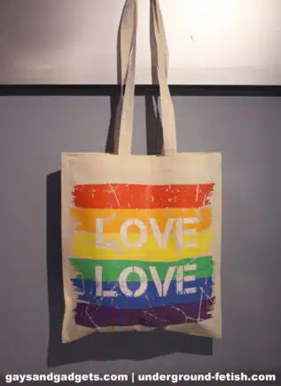Rainbow Love Canvas Tote