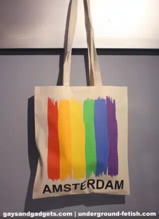 Rainbow Paint Amsterdam Canvas Tote