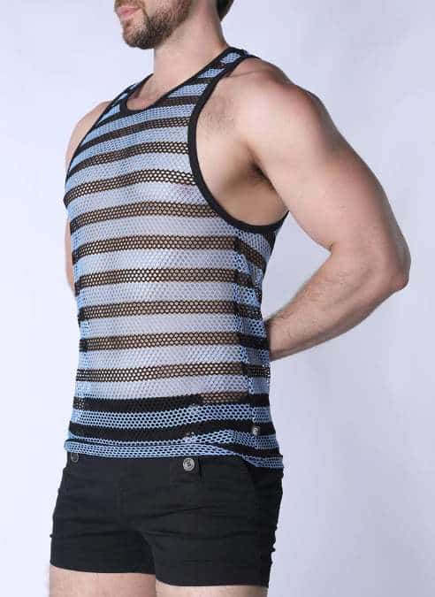 Timoteo Mariner Mesh Stripe Tank Top