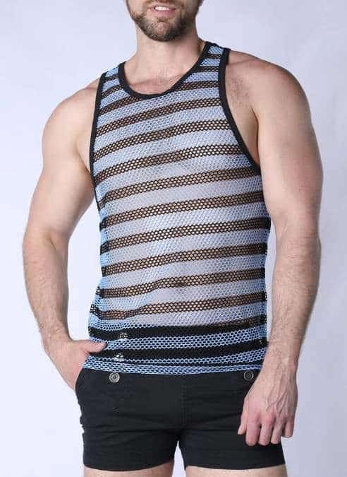 Timoteo Mariner Mesh Stripe Tank Top