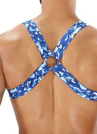 ToF Paris Fetish Harness Blue Camo