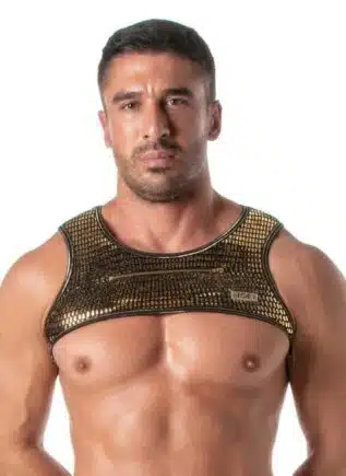 ToF Paris Glitter Zipped Harness Silver or Gold