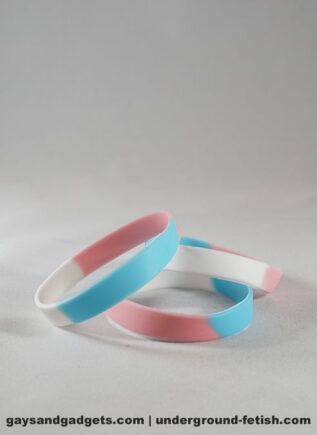 Trans Pride Silicone Bracelet Tie-Dye