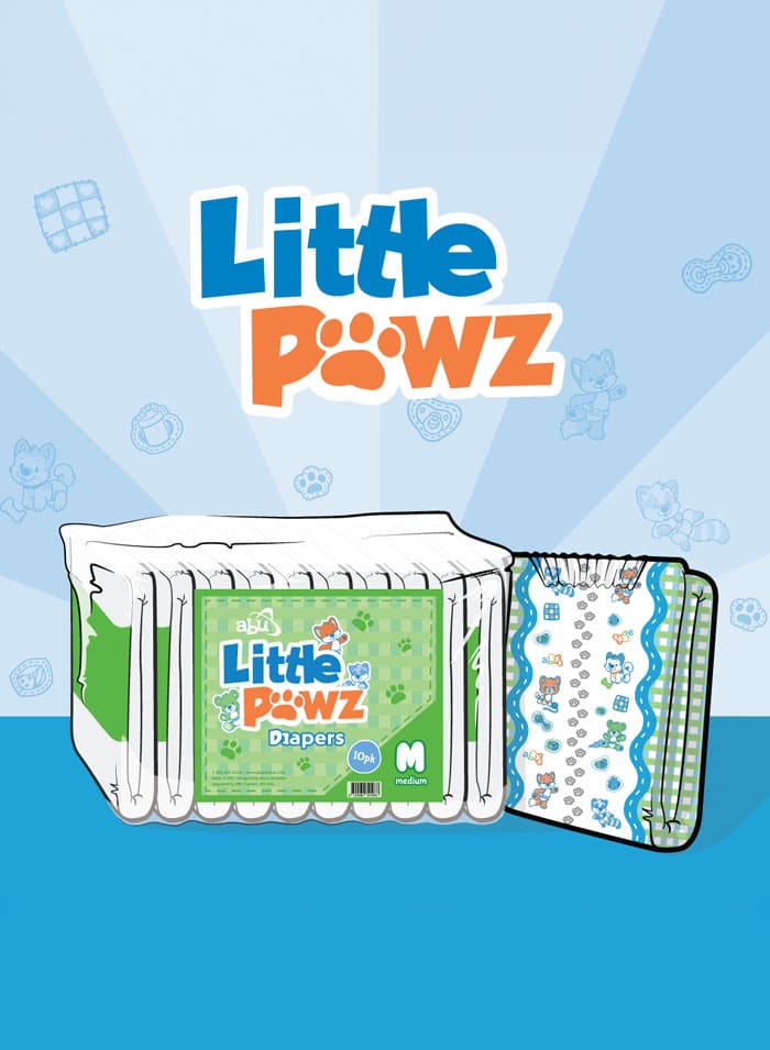 ABUniverse Little Pawz 2-Pack Diapers