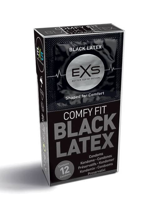 EXS Black Latex Condoms 195 x 56 mm