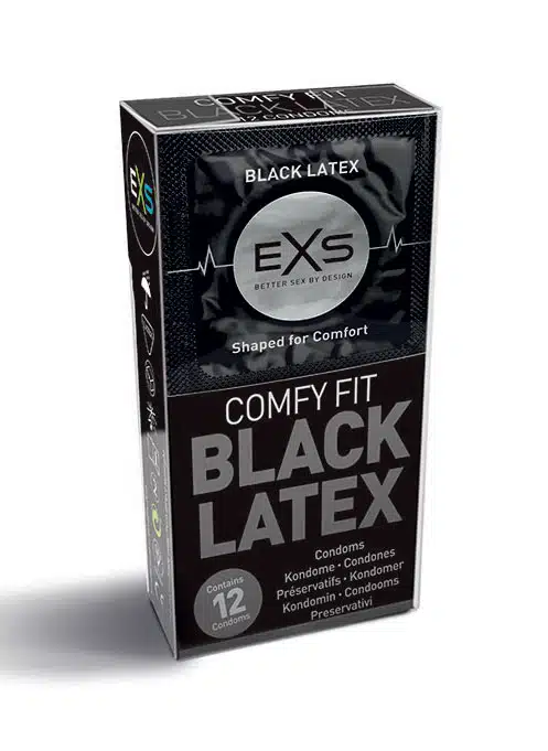 EXS Black Latex Condoms 195 x 56 mm