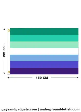 Gay Male Pride Flag Printed 90 x 150 cm