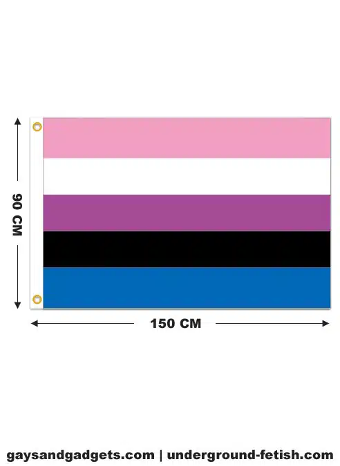Genderfluid Pride Flag Printed 90 x 150 cm