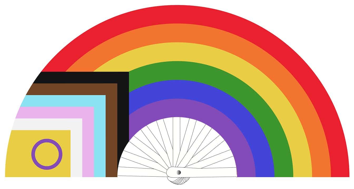 Giant Hand Fan RAINBOW