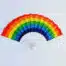 Horizontal Rainbow Fabric Fan