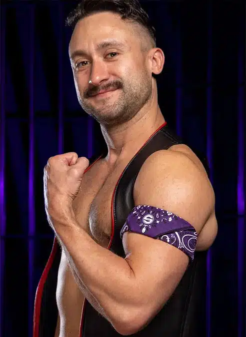 Mr. S Neck Hanky with Zipper Pocket Purple