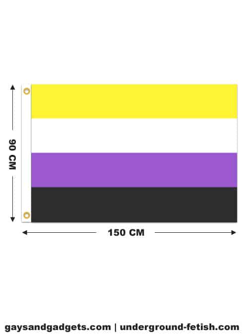 Non-Binary Pride Flag Printed 90 x 150 cm