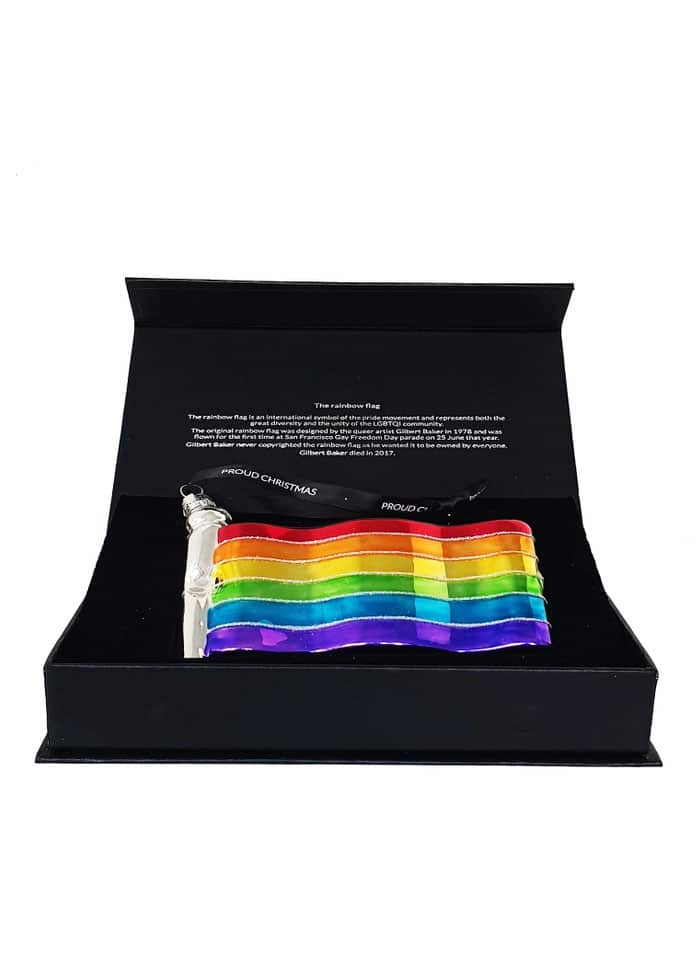 Proud Christmas Rainbow Flag Ornament