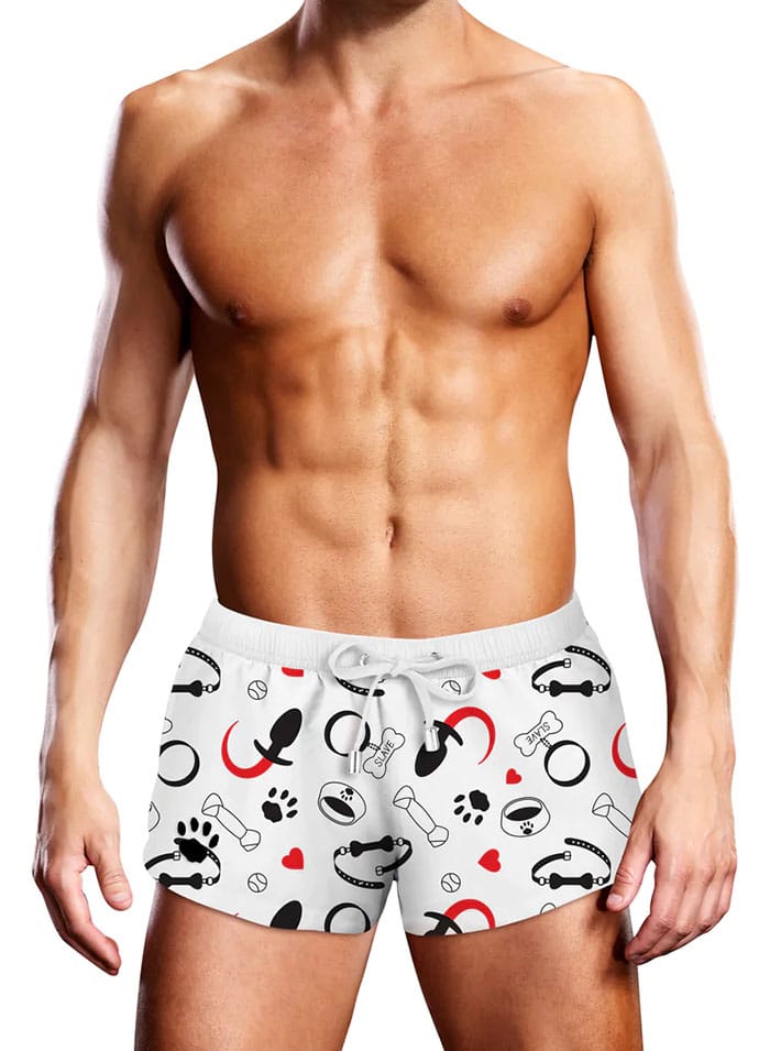 Prowler Swim Trunk Pup Print White
