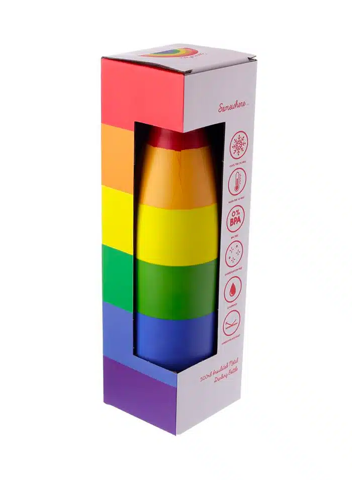 Rainbow Reusable Insulated Stainless Steel Bottle 500ml