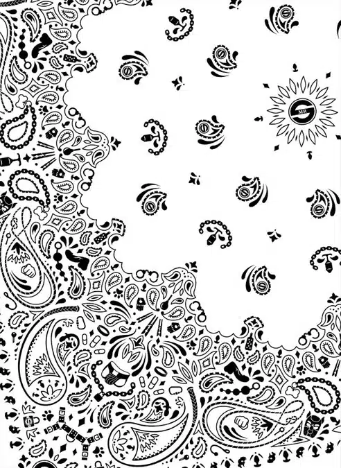 Mr. S Neck Hanky with Zipper Pocket White