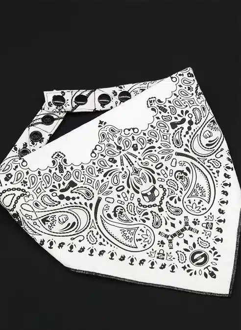 Mr. S Neck Hanky with Zipper Pocket White