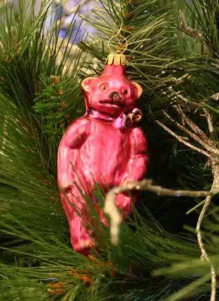 Pink Bear Christmas Ornament