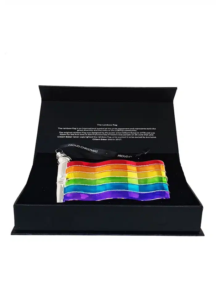 Proud Christmas Rainbow Flag Ornament
