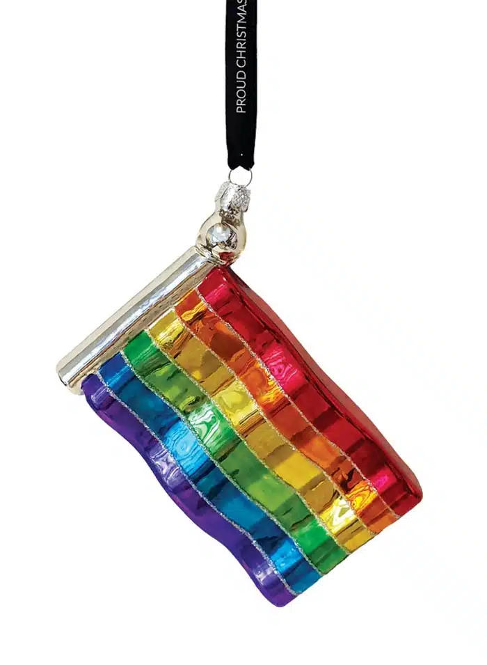 Proud Christmas Rainbow Flag Ornament