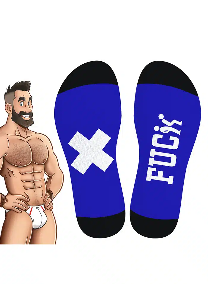 SneakXX Football Socks Blue FUCK