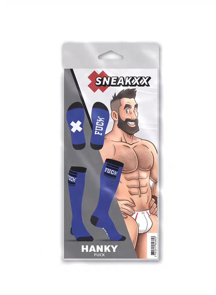 SneakXX Football Socks Blue FUCK
