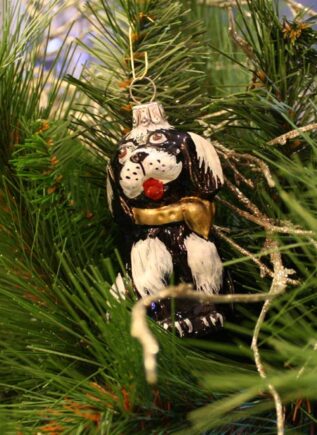 Black Puppy Christmas Ornament