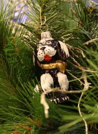 Black Puppy Christmas Ornament