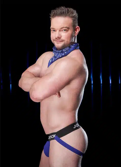 Mr. S Neck Hanky with Zipper Pocket Blue