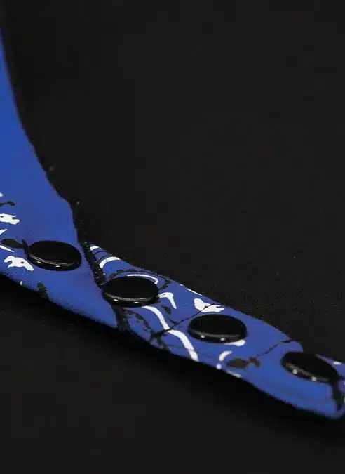 Mr. S Neck Hanky with Zipper Pocket Blue